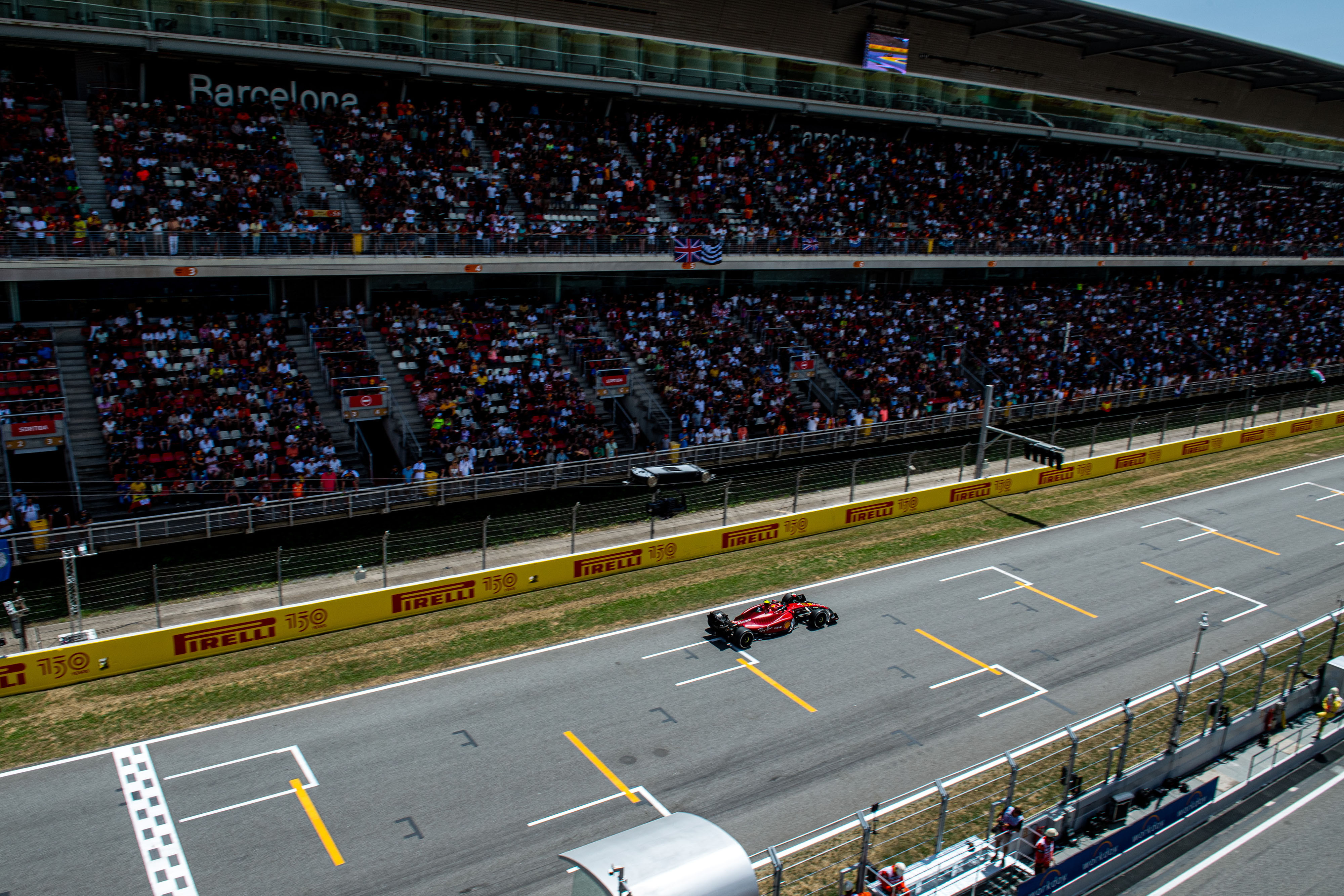 Ferrari Formula 1 car with audience
