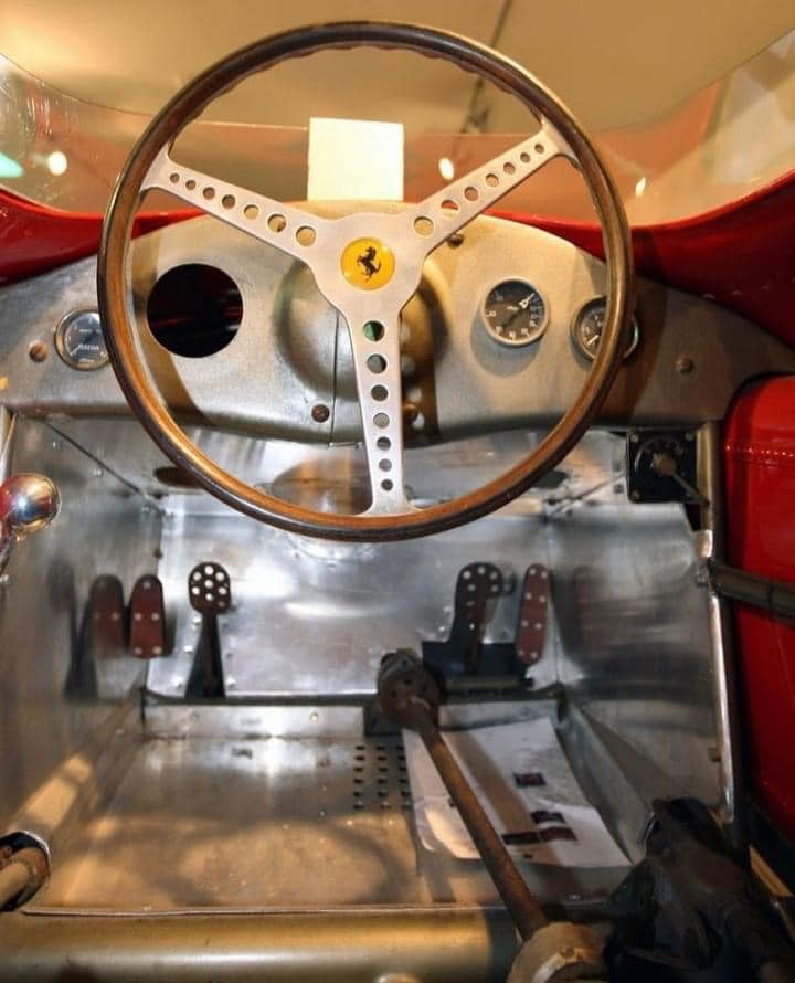 The Ferrari 1958 cockpit.
