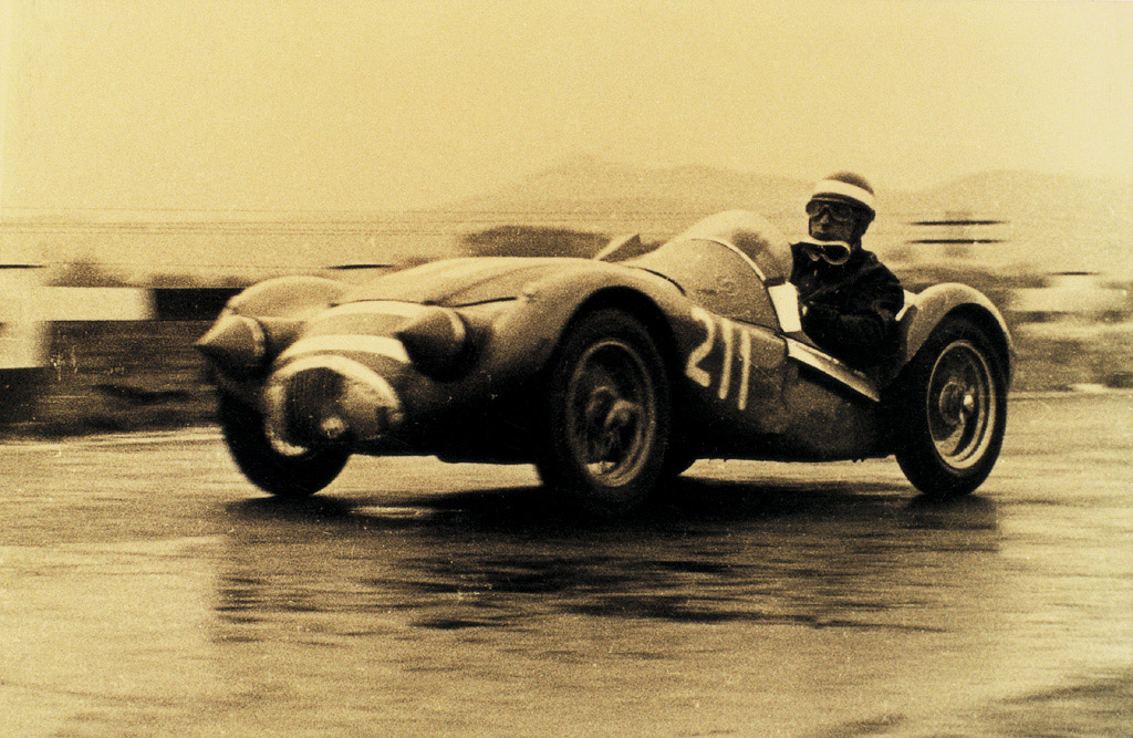Stanguellini 750 at the Mille-Miglia of 1956.