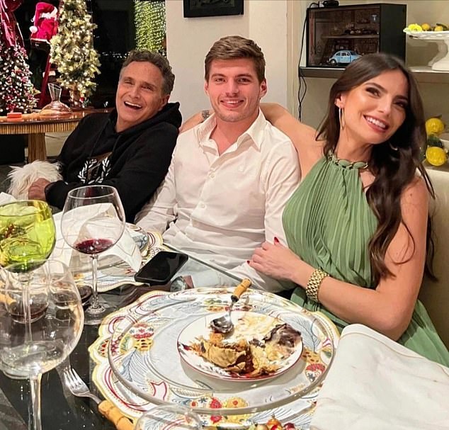 Nelson Piquet’s, left, daughter Kelly, on right, is dating current world champion Max Verstappen, middle.