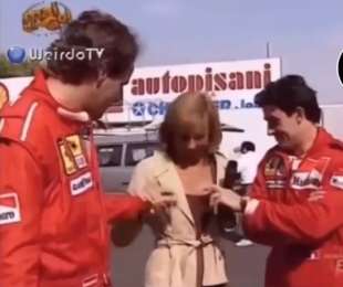 Berger and Alesi were not easy to be interviewed by a pretty female journalist …. and Claudia Peroni was not an exception.