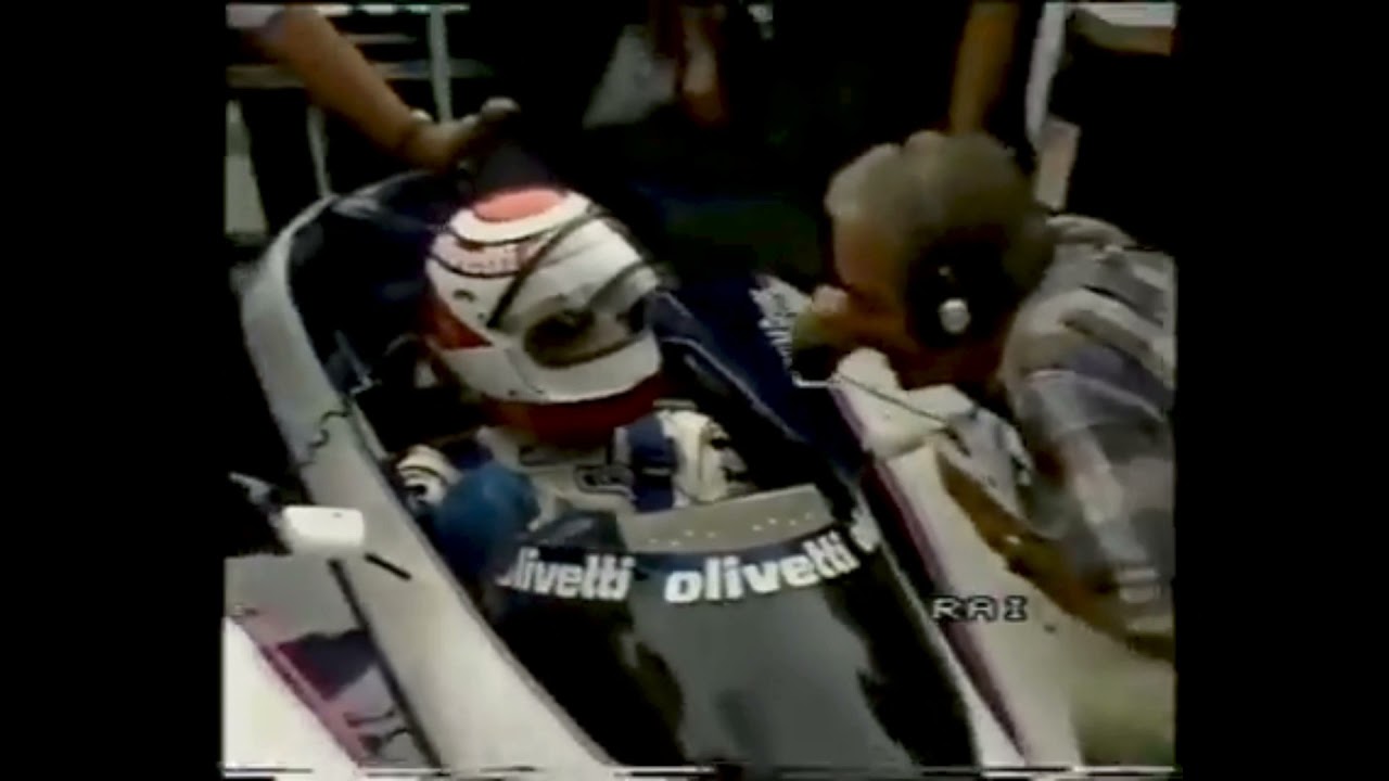 Nelson Piquet, Brabham, interviewed by Ezio Zermiani.
