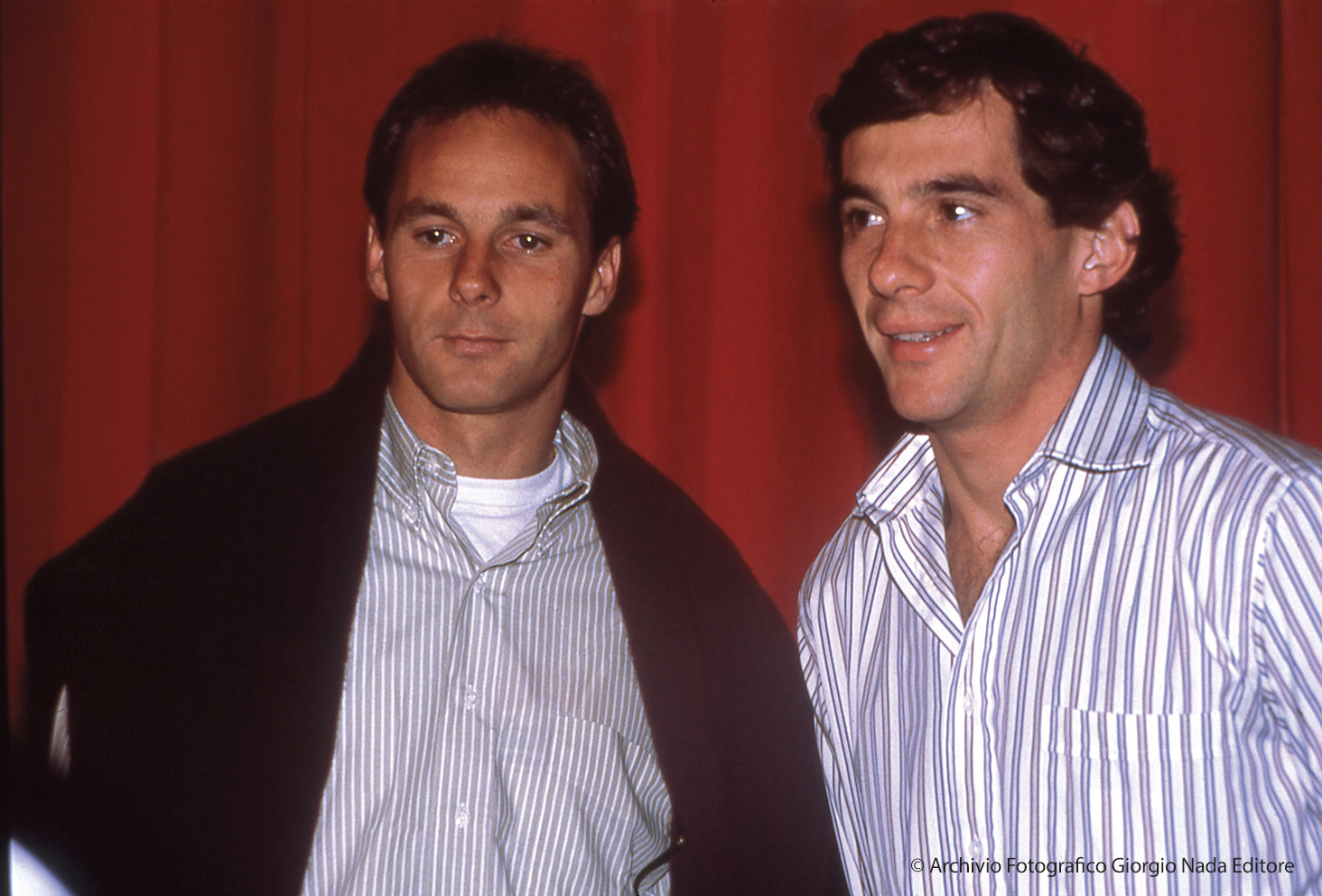Ayrton Senna and Gerhard Berger.