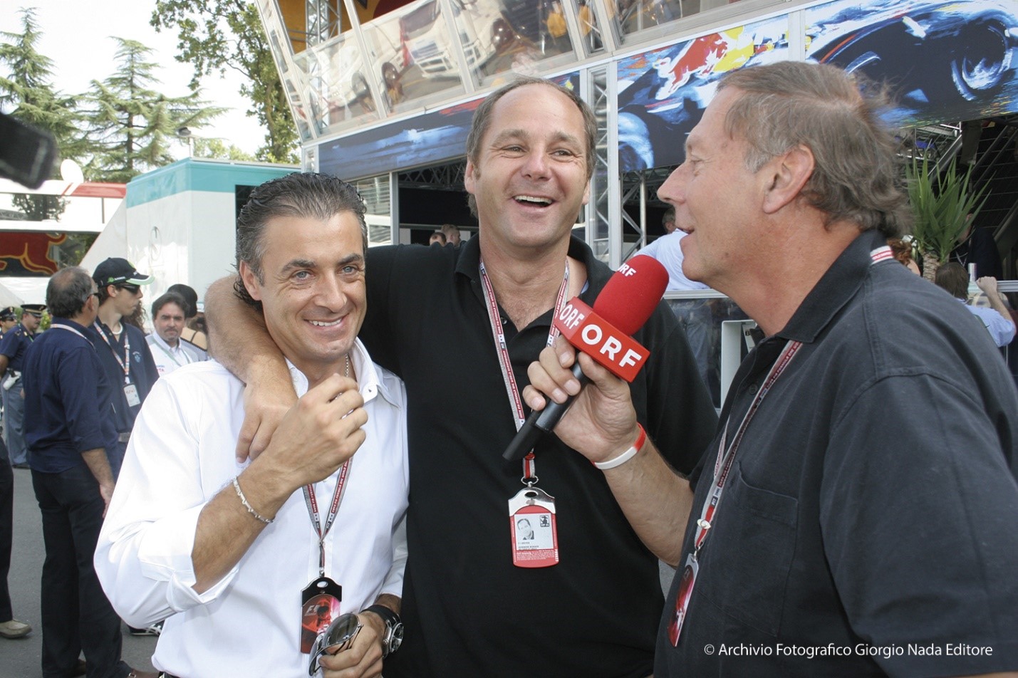 Jean Alesi, Jean Todt and Gerhard Berger.