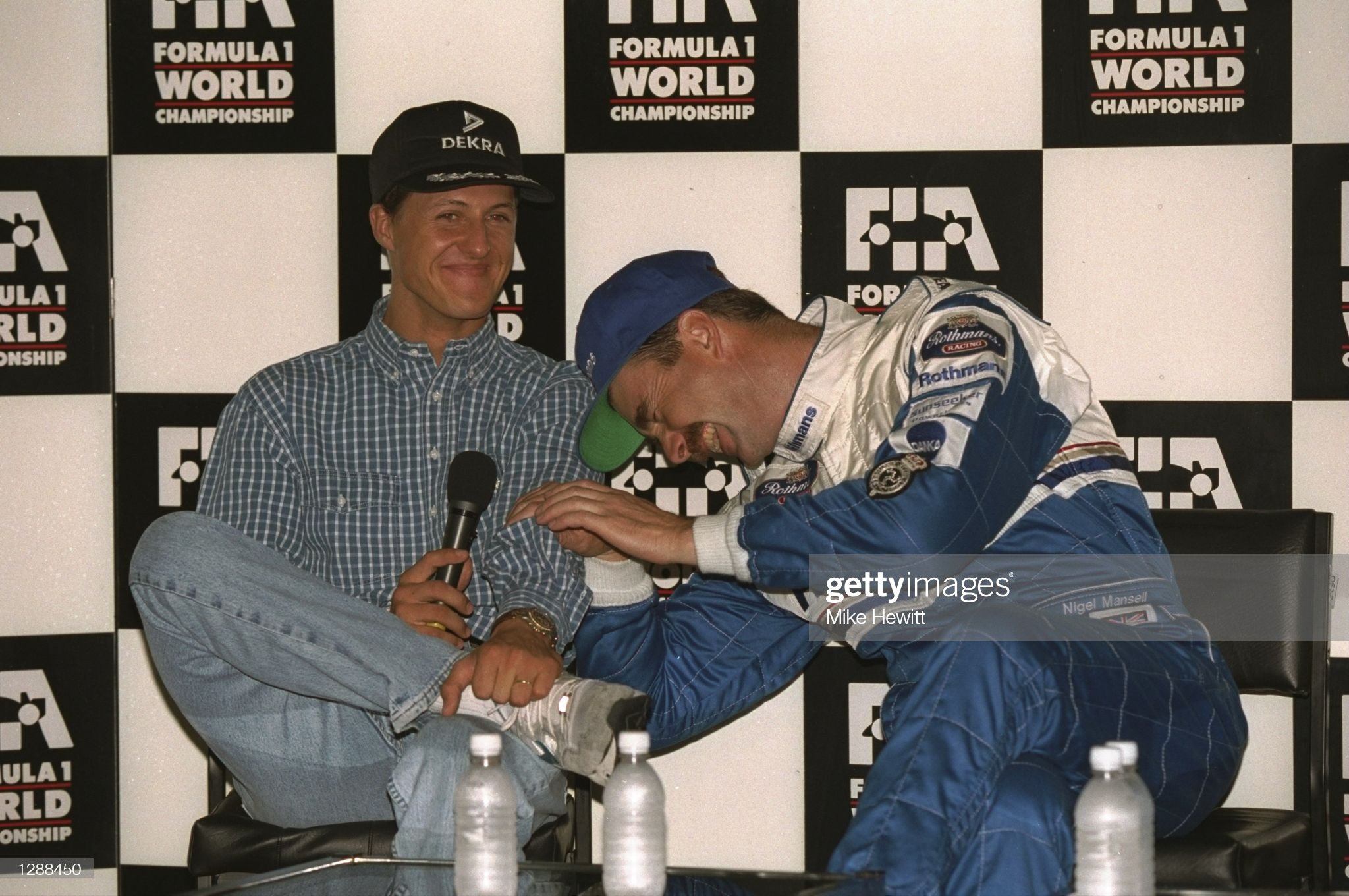 Michal Schumacher and Nigel Mansell