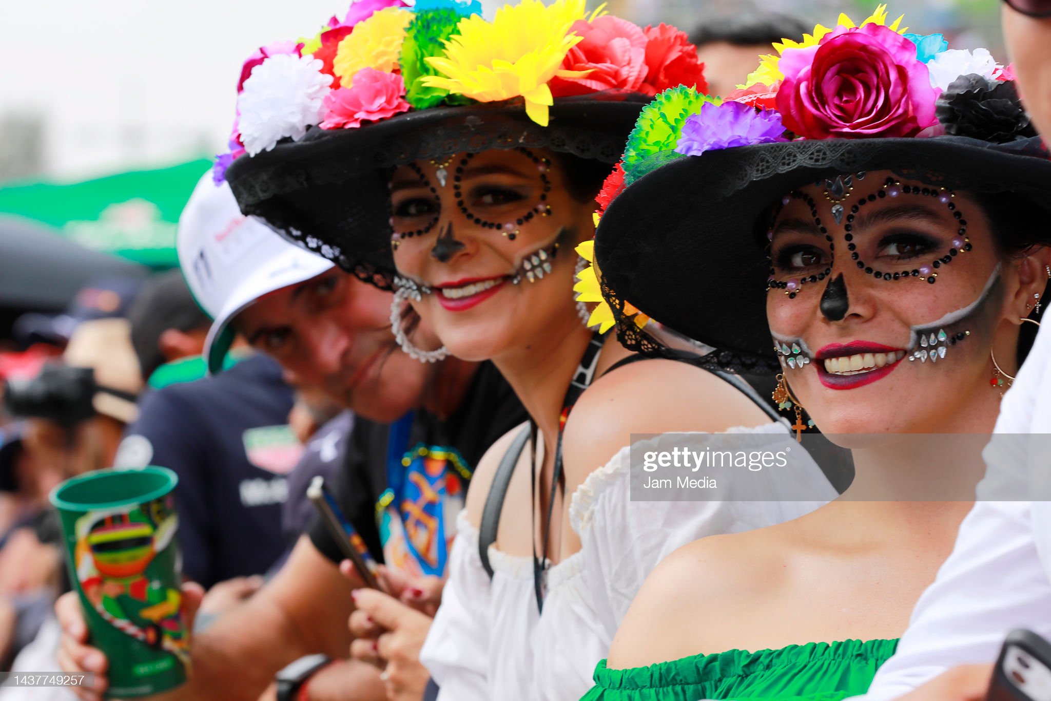 Fans smile prior to the F1 Grand Prix of Mexico.