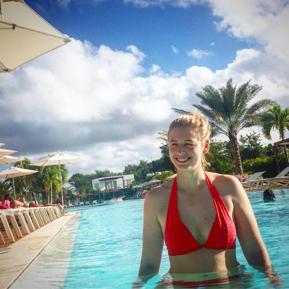 Sarah Bovey enjoying the sun of Punta Cana.