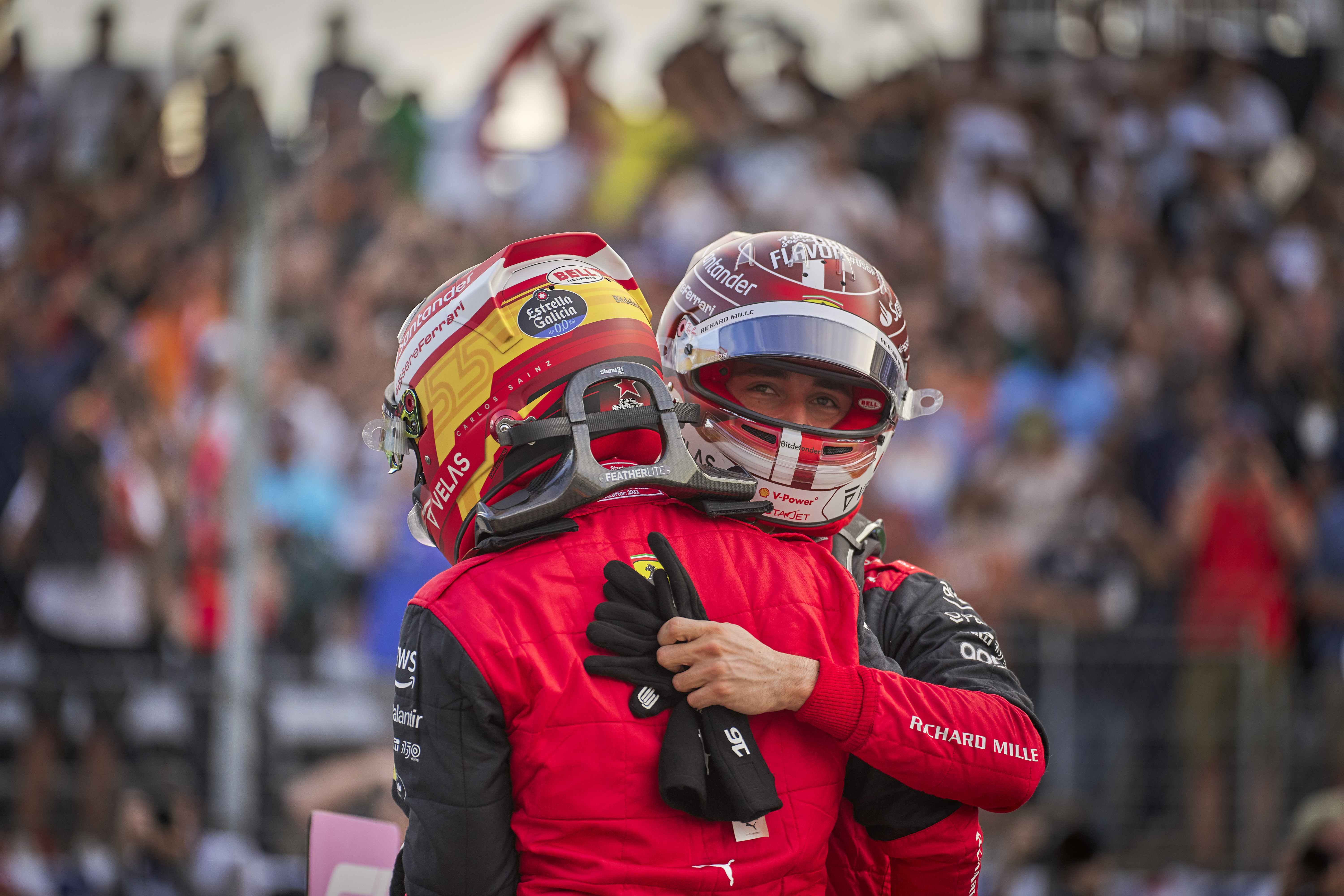 Charles Leclerc and Carlos Sainz, qualifying. 