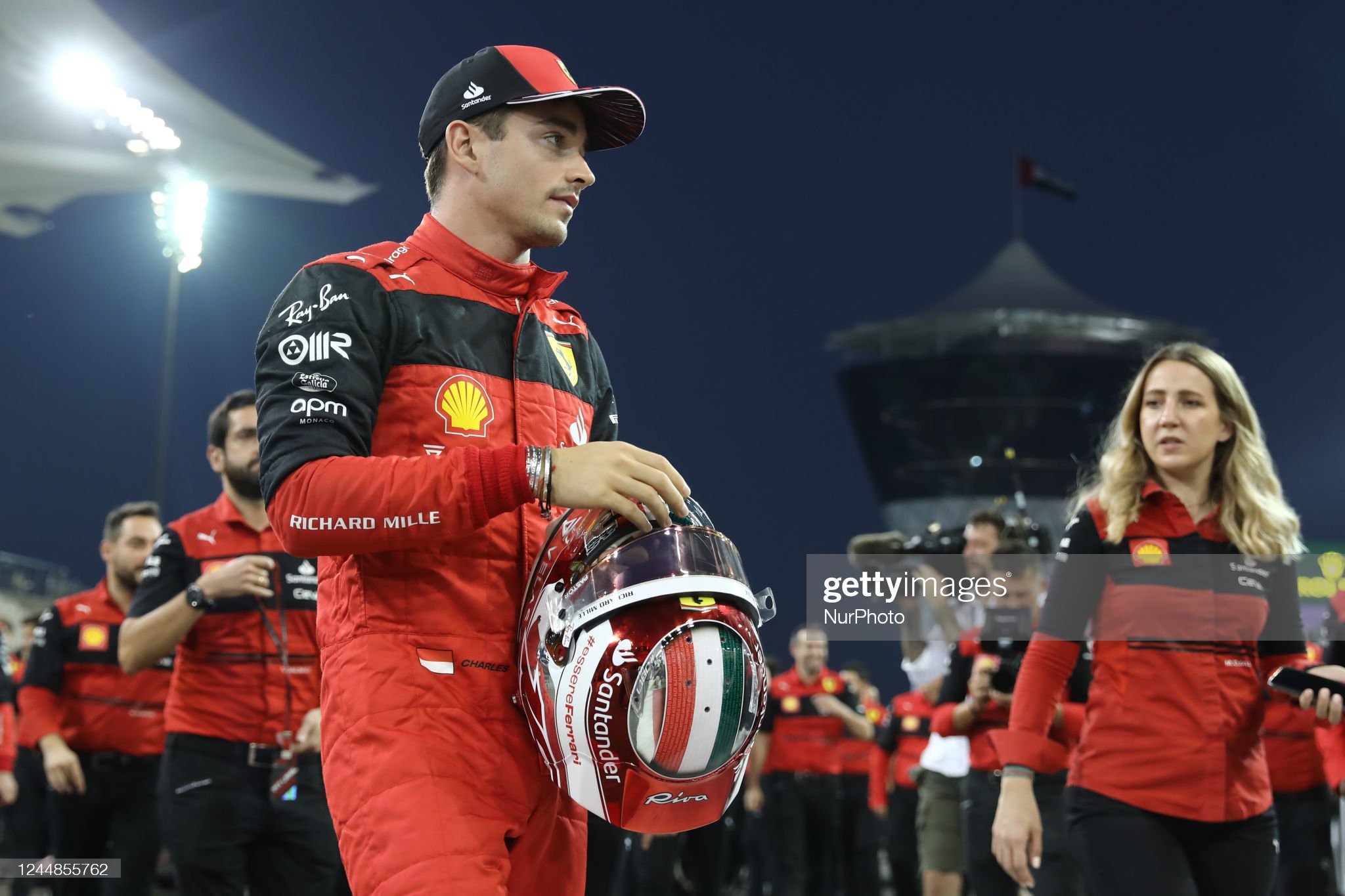 Charles Leclerc of Ferrari before the Formula 1 Abu Dhabi Grand Prix.