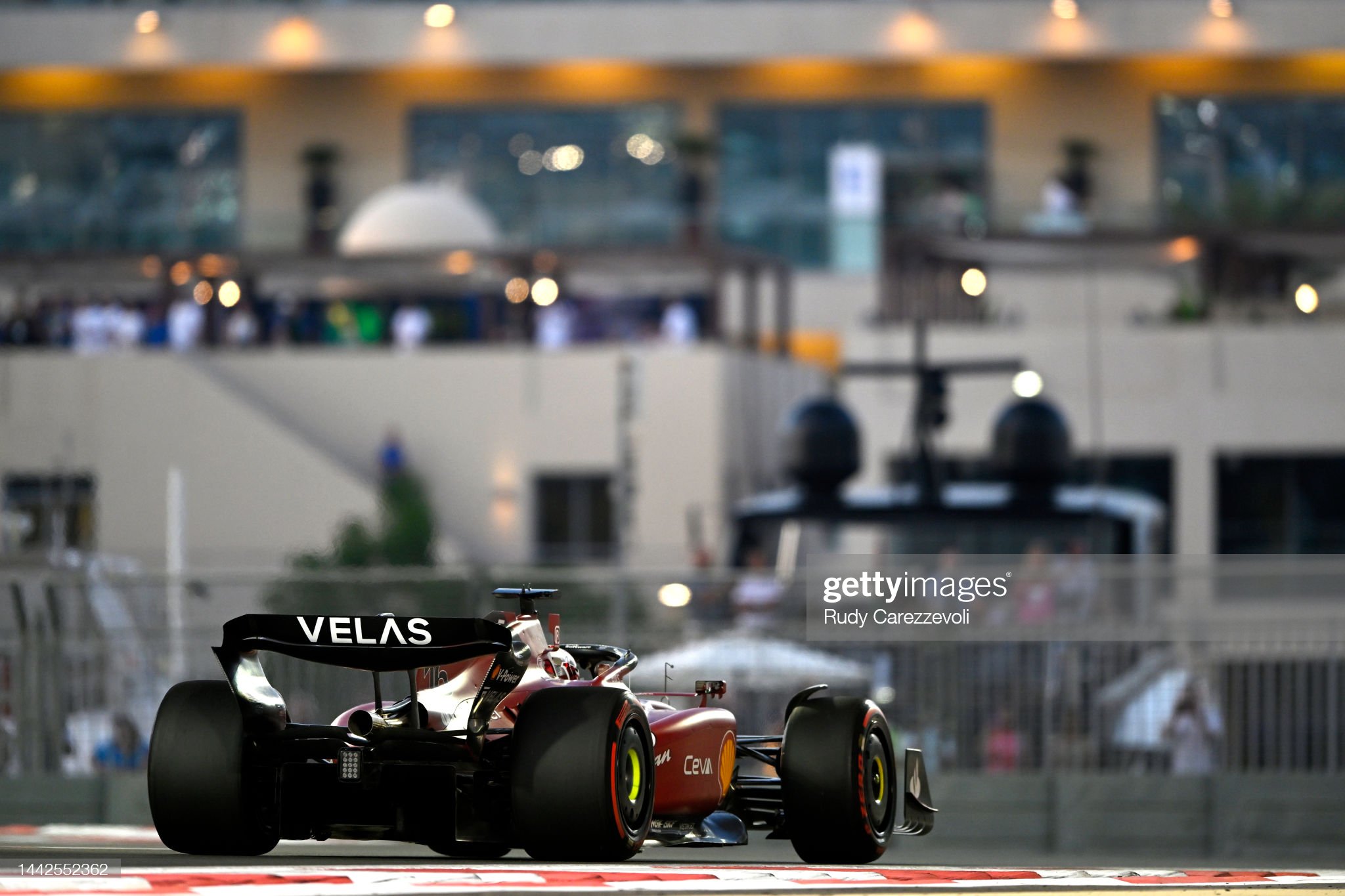 Charles Leclerc of Monaco driving the (16) Ferrari F1-75 on track.