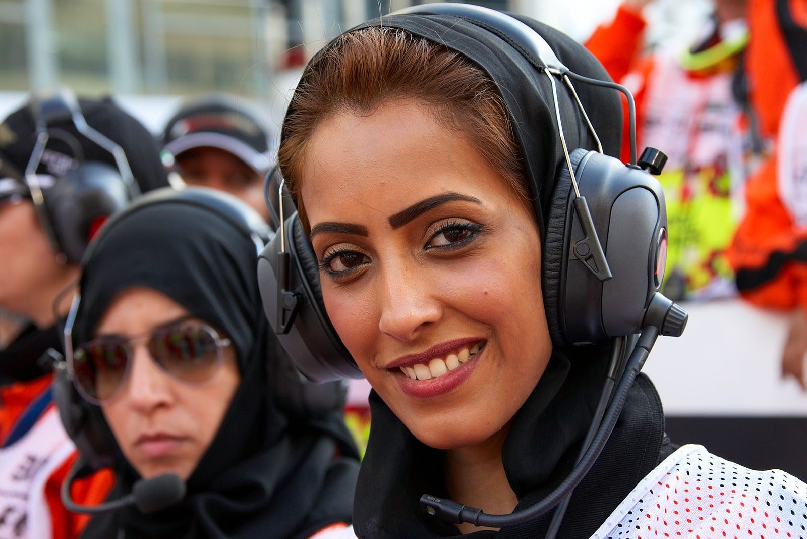 A pit lane marshal of Abu Dhabi in 2012. 