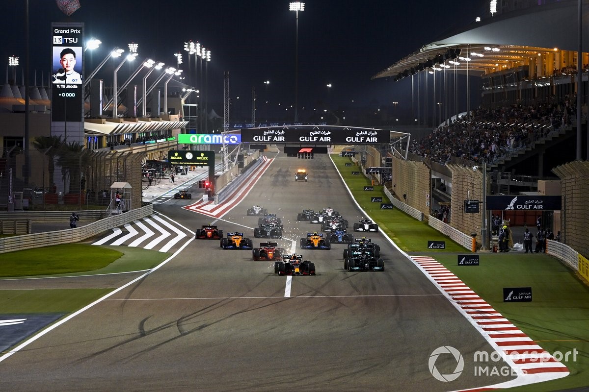 Lights out and away we go! 2021 Bahrain Grand Prix. 