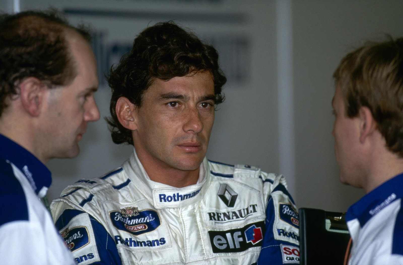 Adrian Newey with Ayrton Senna.