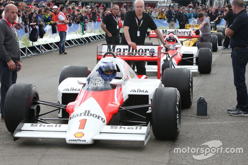 Alain Prost in a McLaren.