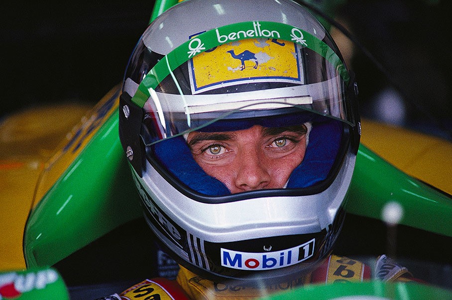 Alessandro Nannini in his Benetton F1.