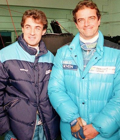 Alessandro Nannini with Jean Alesi. 