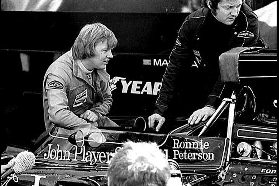 Ronnie Peterson at Anderstorp in 1974.