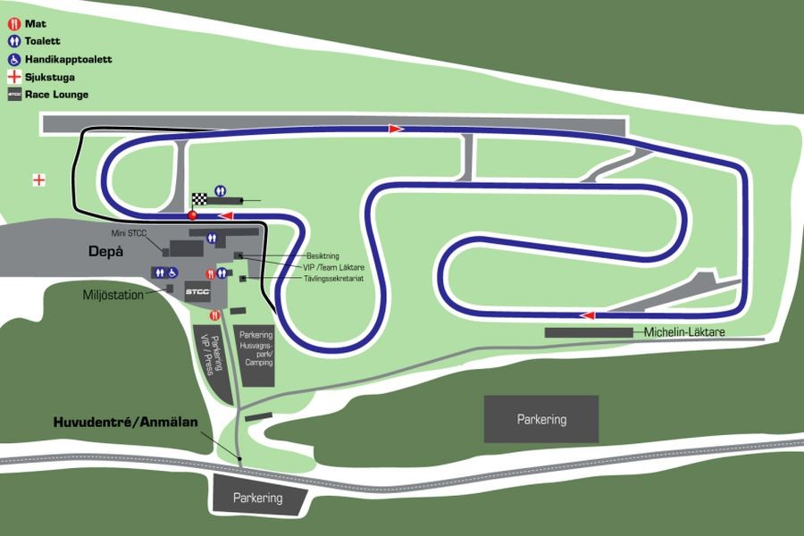 Map: Anderstorp Raceway layout.