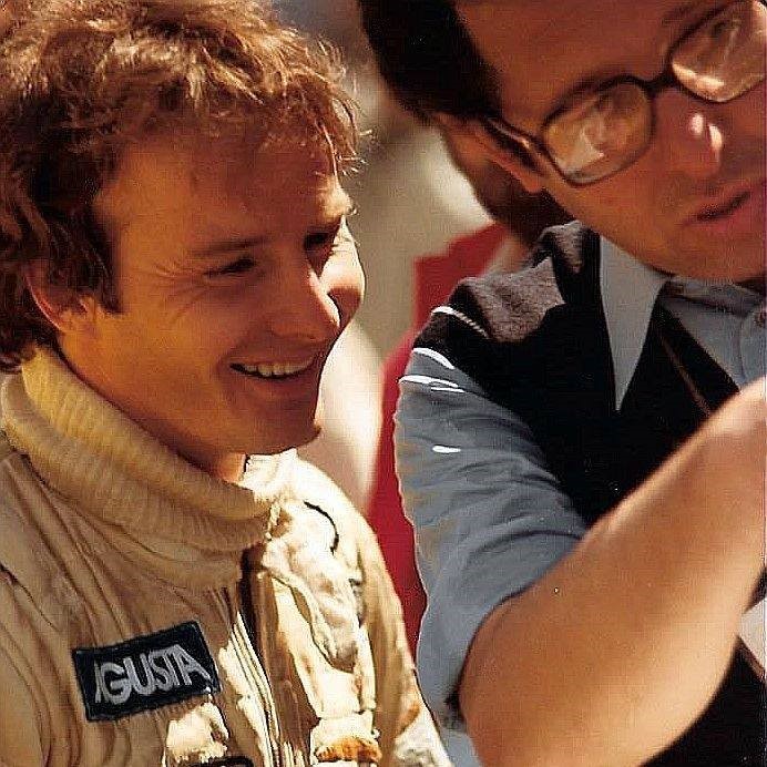 Gilles Villeneuve and Mauro Forghieri.