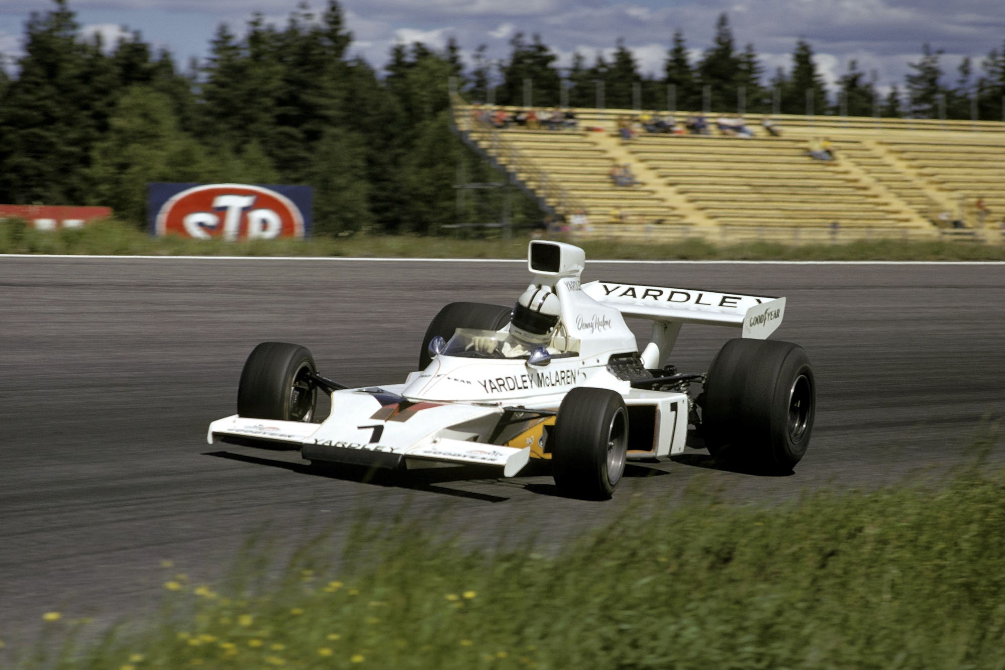 Denny Hulme took his frist win of the season driving for McLaren.