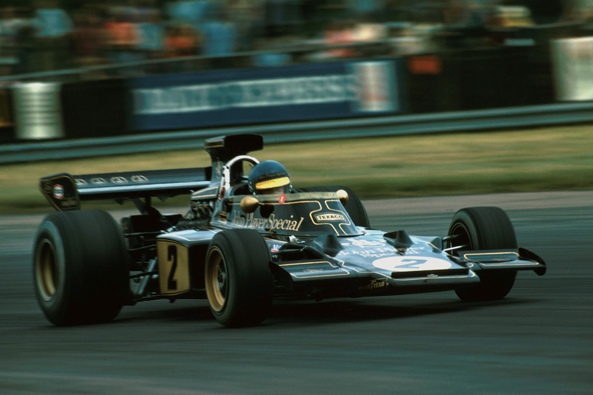 Ronnie Peterson took his fourth pole of the season for Lotus. 