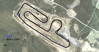The track in 1973 and the chicane added between 1974 and 1978.