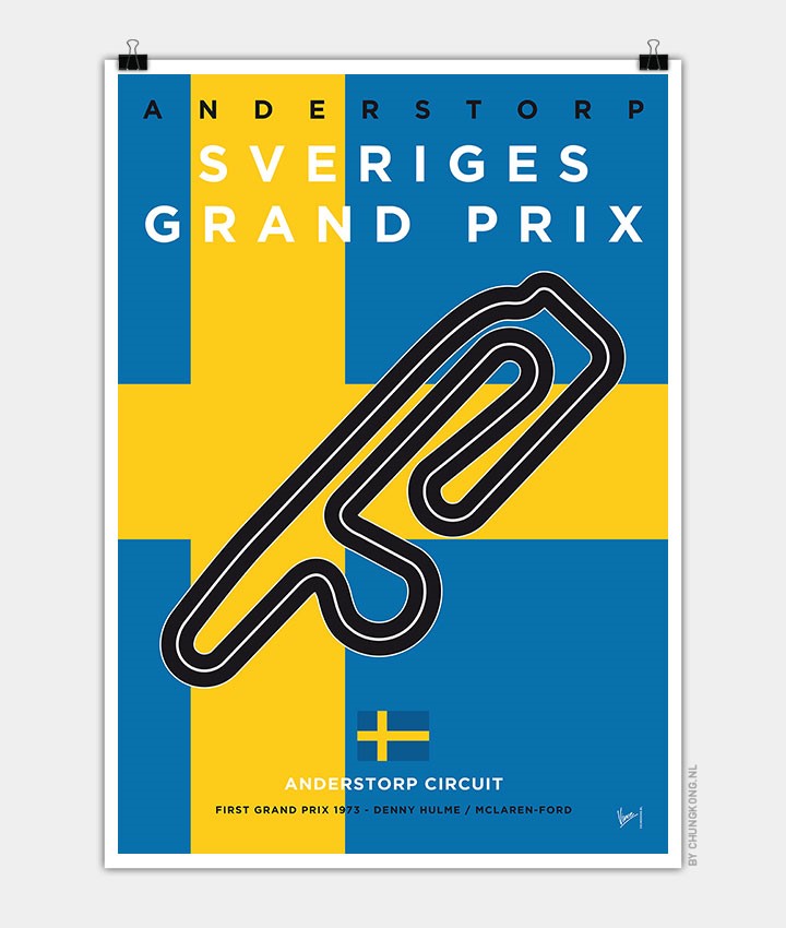 A poster of the Anderstorp circuit.