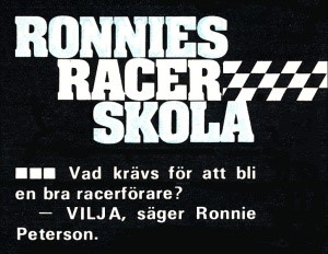 A written about Ronnie Peterson.