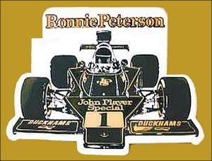 A poster about Ronnie Peterson.