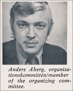 Anders Åberg, member of the organizing committee for the Texaco Grand Prix of Sweden 1974 at Anderstorp.