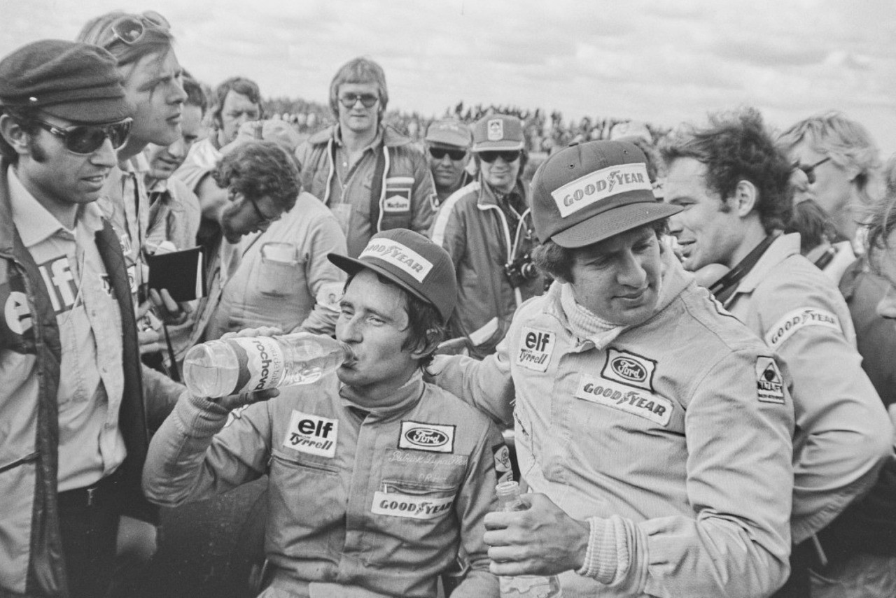 Patrick Depailler and Jody Scheckter, Anderstorp, 1974.