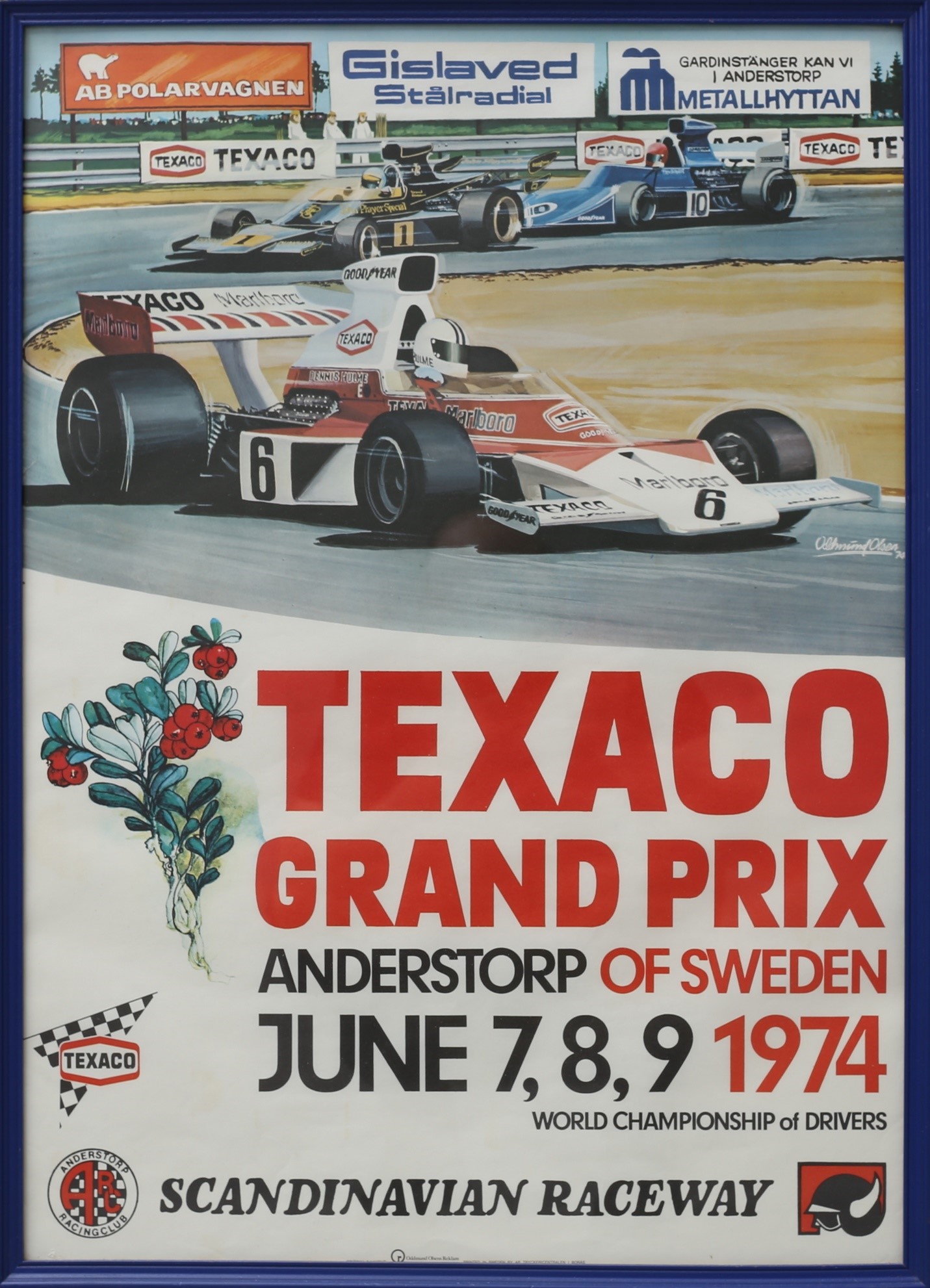 A poster of the 1974 Swedish Grand Prix.