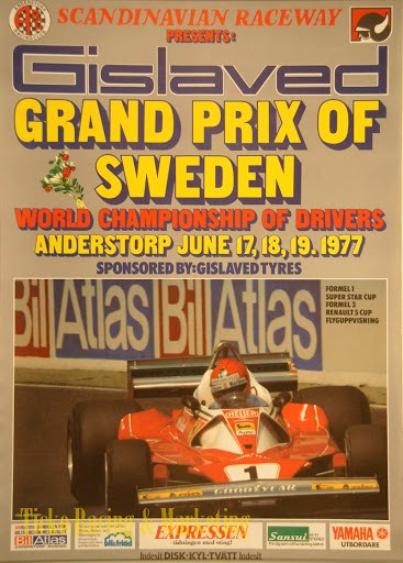 A poster of the 1977 Swedish Grand Prix.