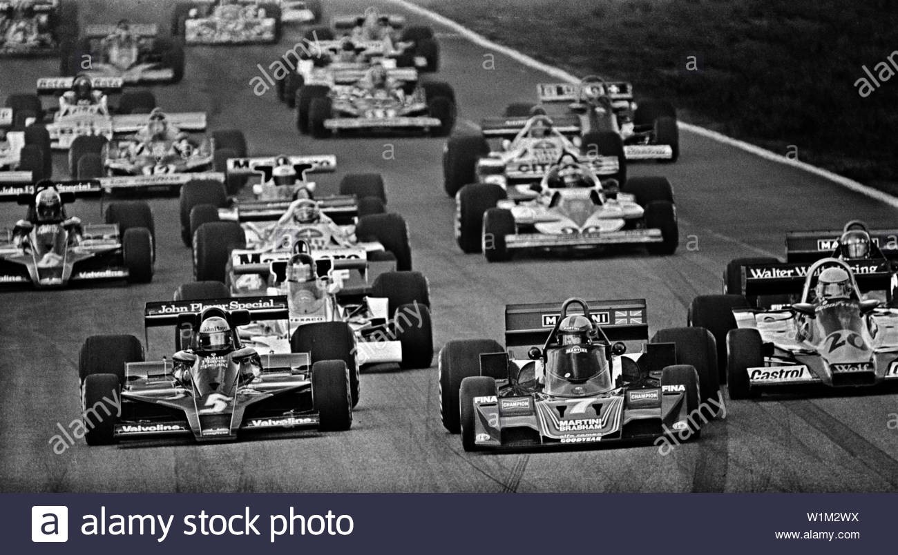 The start of Swedish Grand Prix in Anderstorp 1977.