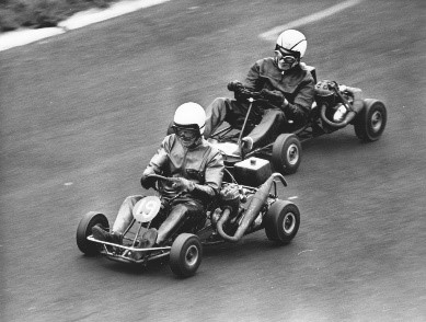 Two karts in action.