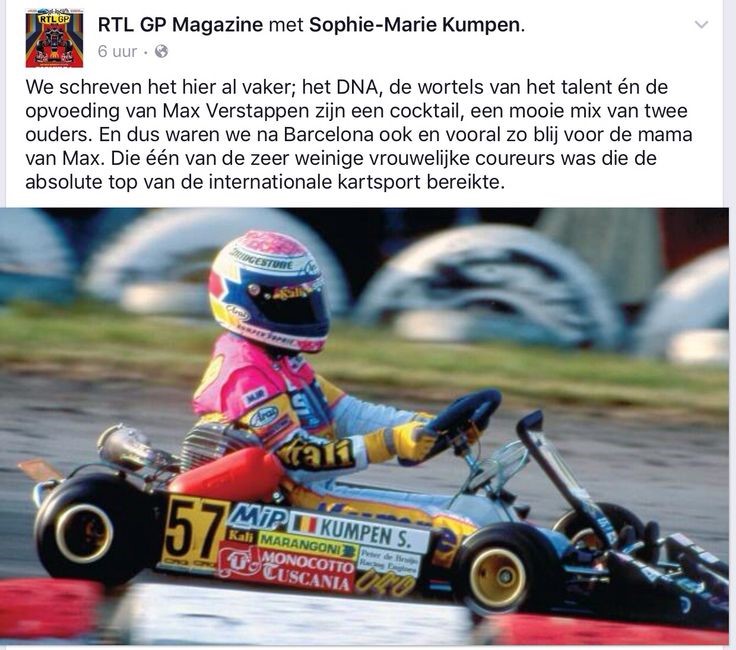 Sophie Kumpen was a very talented kart driver.