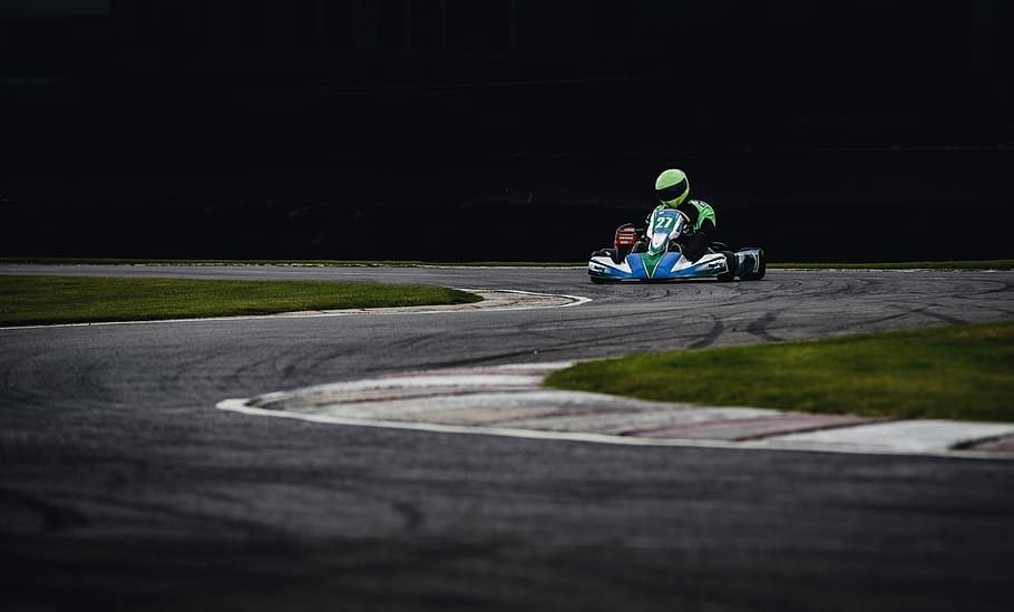 A kart in action.