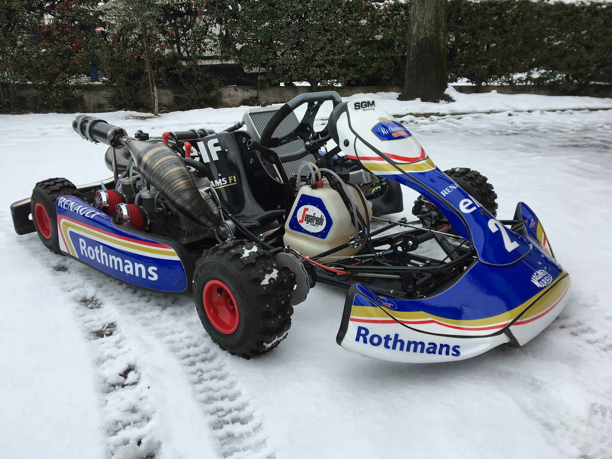 SGM’s 100HP Ice Racing kart in Williams F1 Renault livery.