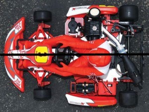 Kyosho - Birel offset kart chassis.