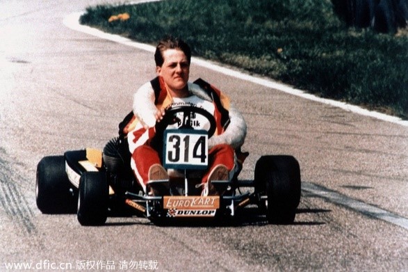 Schumacher won the European karting championship in 1987. 