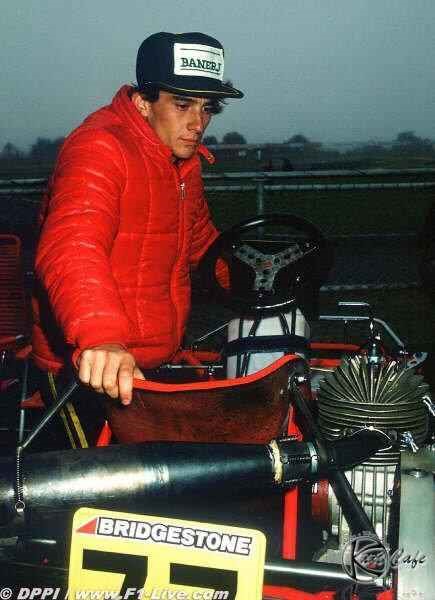 Ayrton Senna and his kart.
