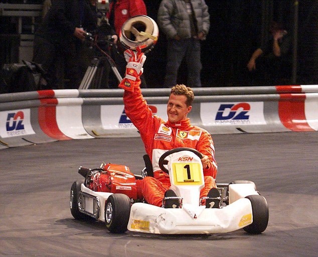 Michael Schumacher in a kart.