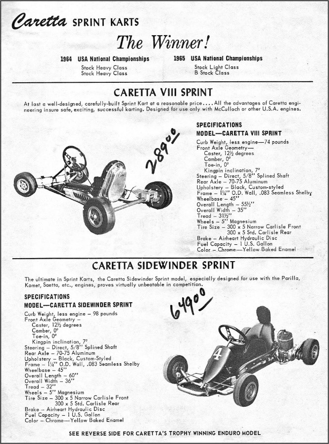 A brochure about the kart.