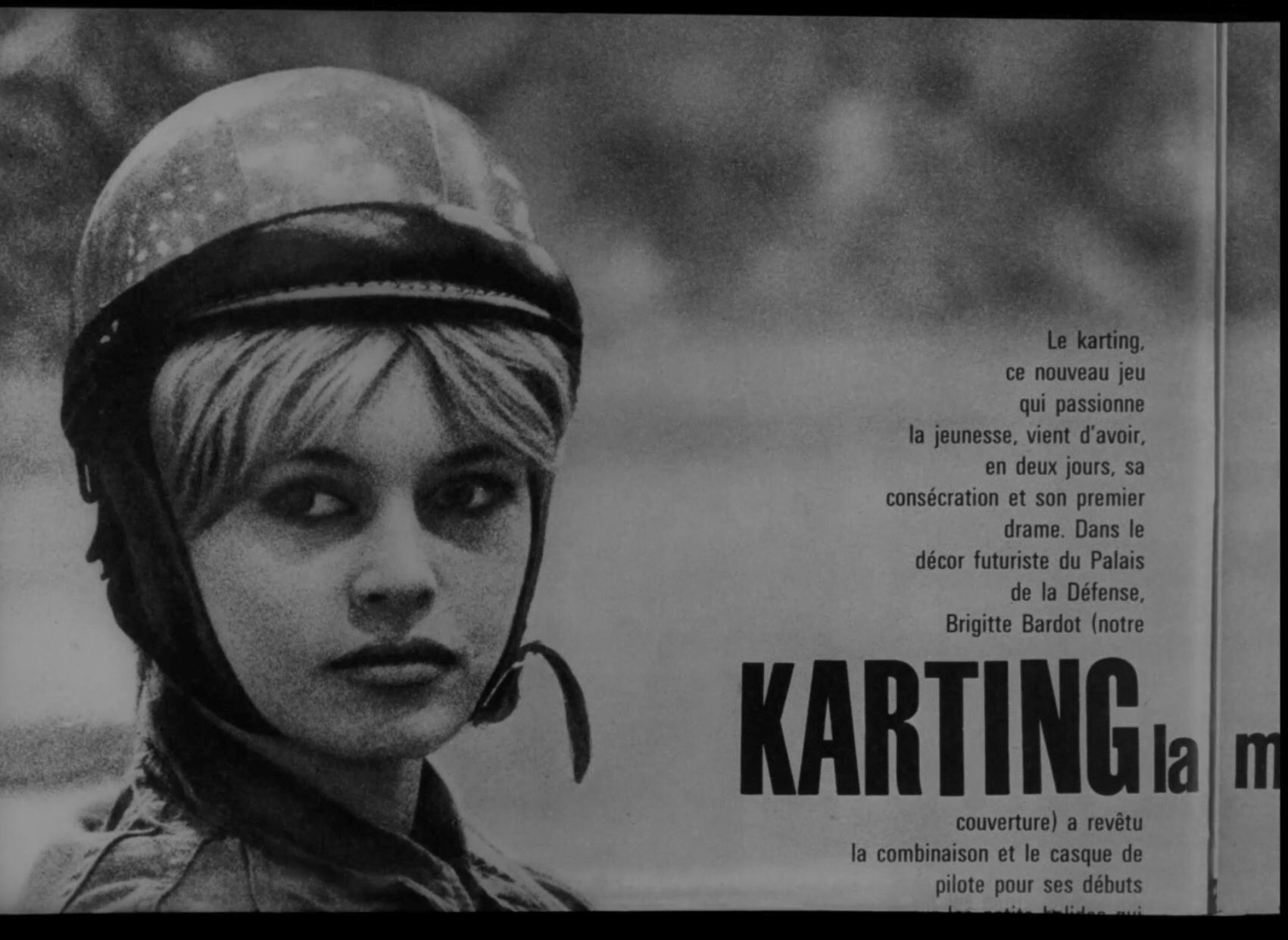 A poster of Brigitte Bardot in La bride sur le cou.