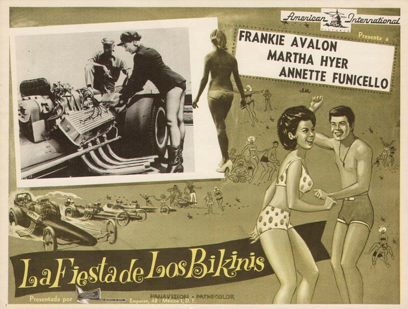 The poster of the movie La fiesta de los bikinis.