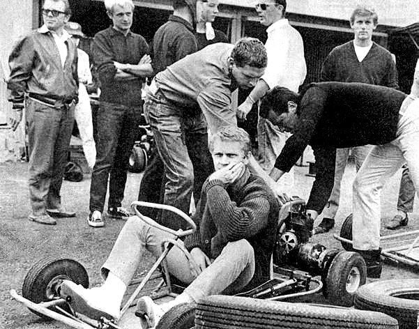 Steve McQueen in a kart.