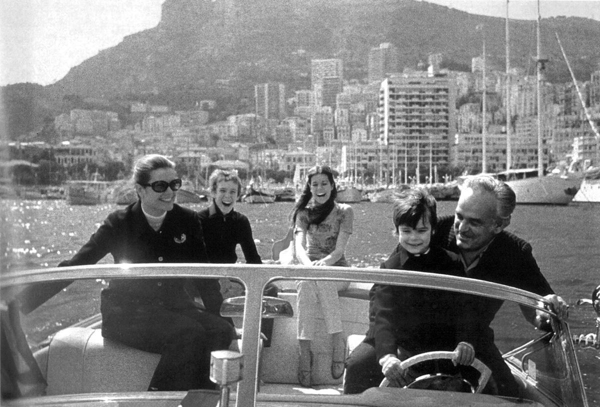 Prince Ranieri of Monaco and his family.