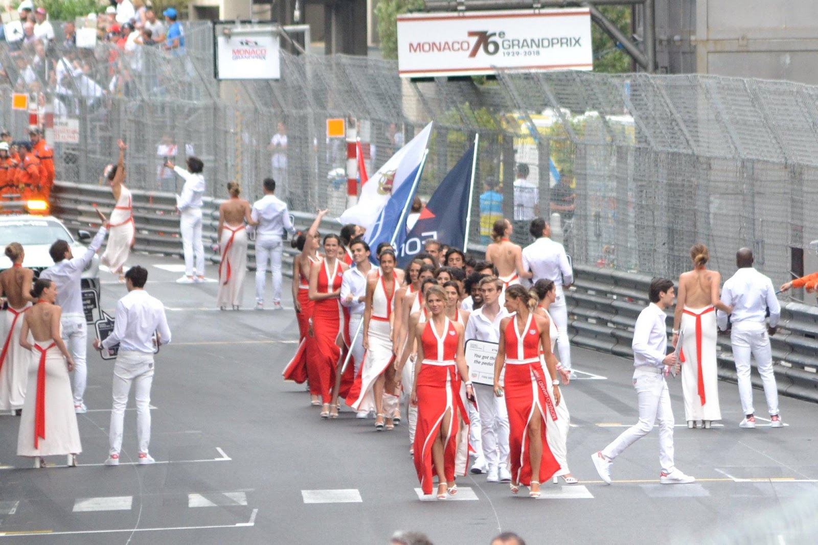 Grid girls at the 2018 Monaco Grand Prix.
