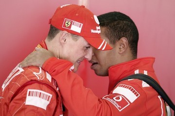 Charaf Eddin and Michael Schumacher.