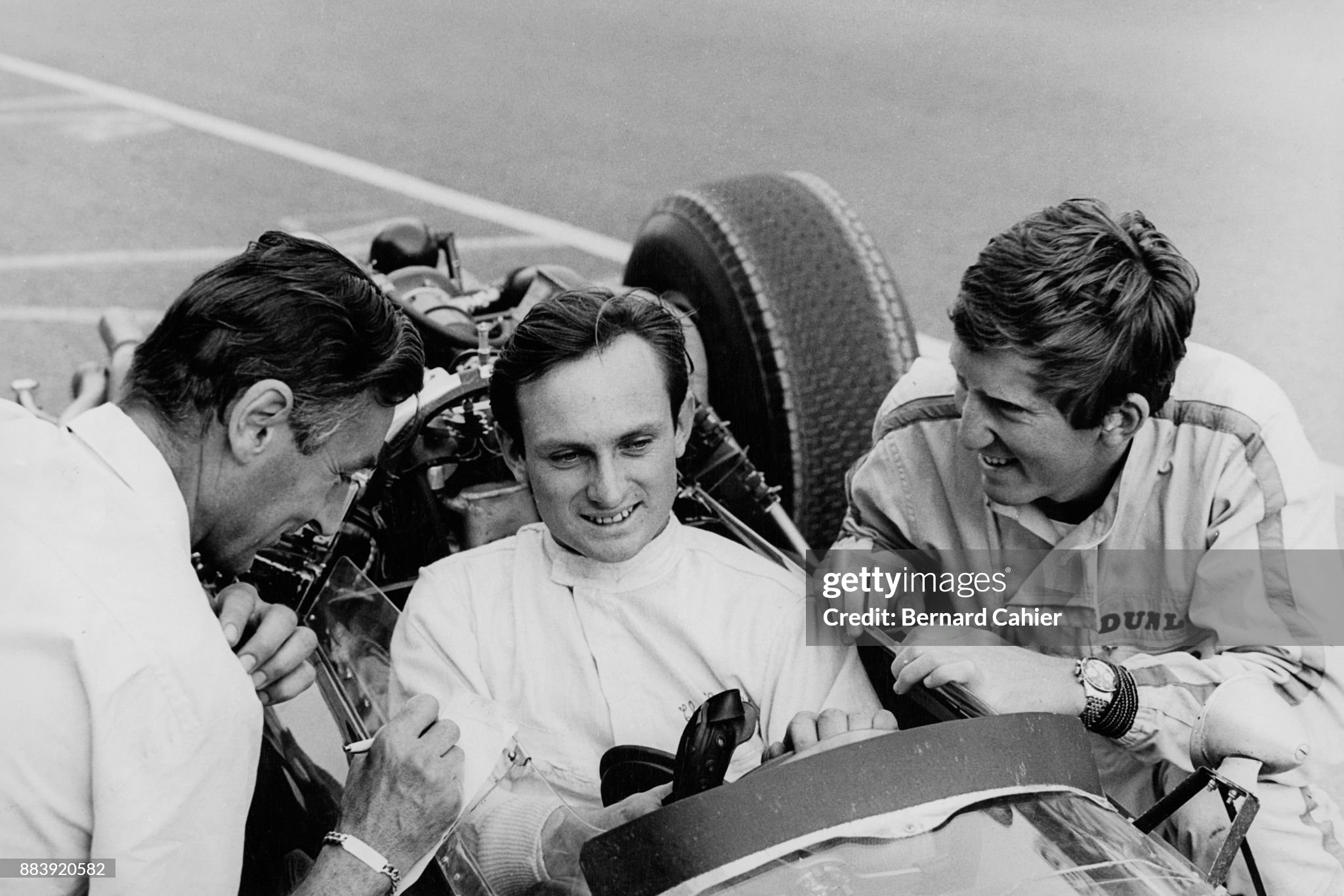 Chris Amon, Roy Salvadori, Jochen Rindt, Cooper-Maserati T81, Grand Prix of France, Reims-Gueux, 03 July 1966. 